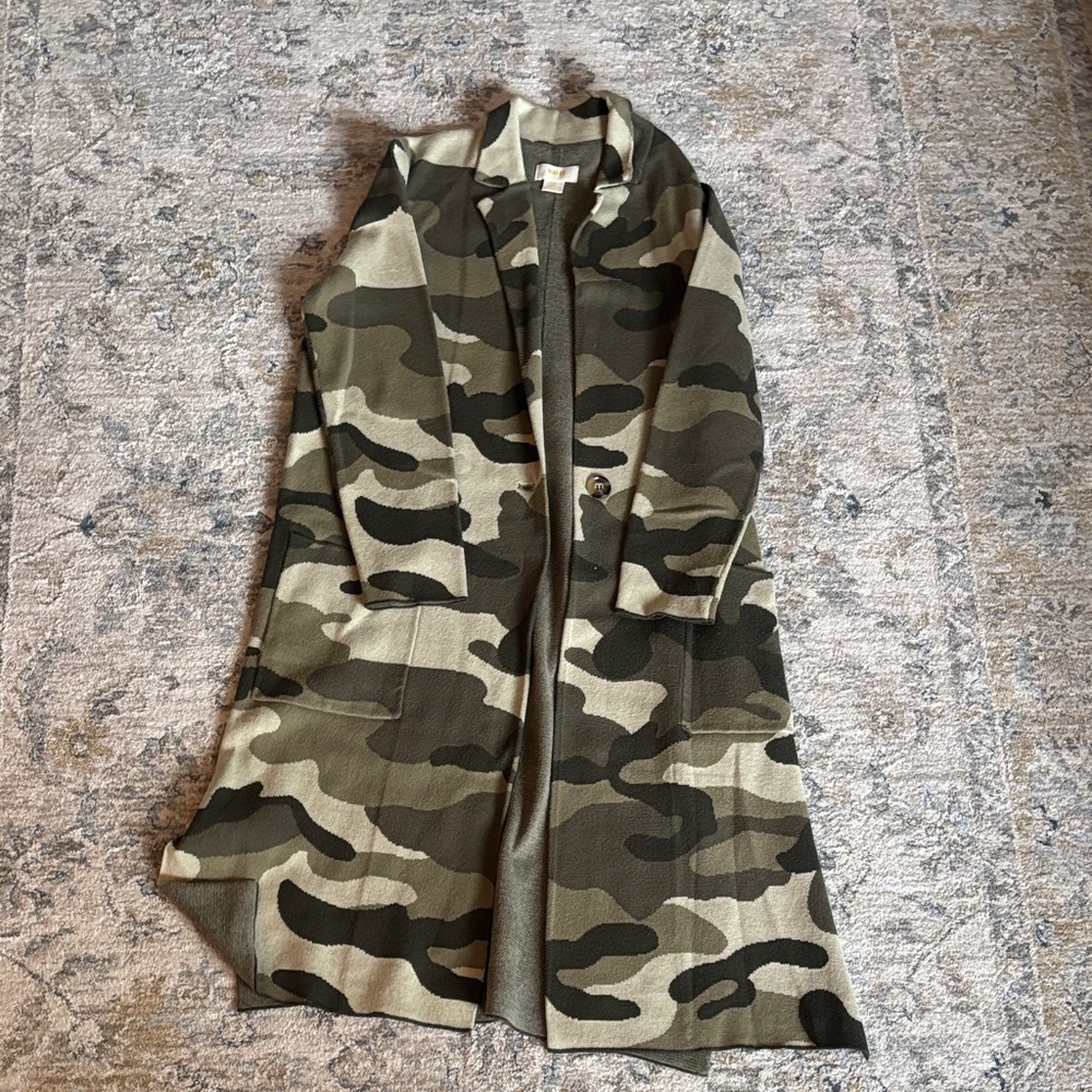 Anthropologie Maeve Chamo Long Sweater Coat